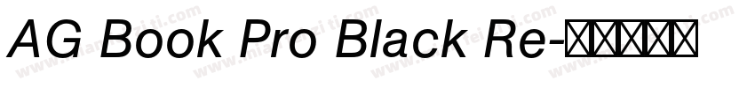 AG Book Pro Black Re字体转换